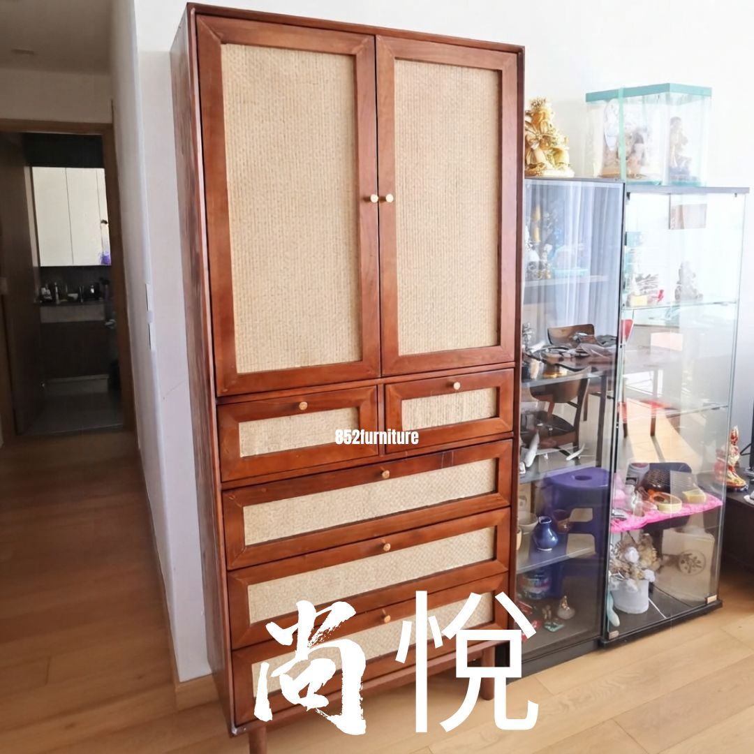 (包送貨安裝 | Delivery and Assembly Included) A297 日式藤面斗櫃 (Rattan chest of drawers)