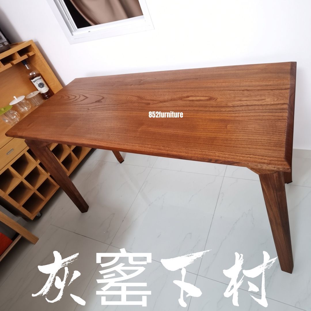 (包送貨安裝 | Delivery and Assembly Included) A336 老榆木實木餐桌 (elm dining table)