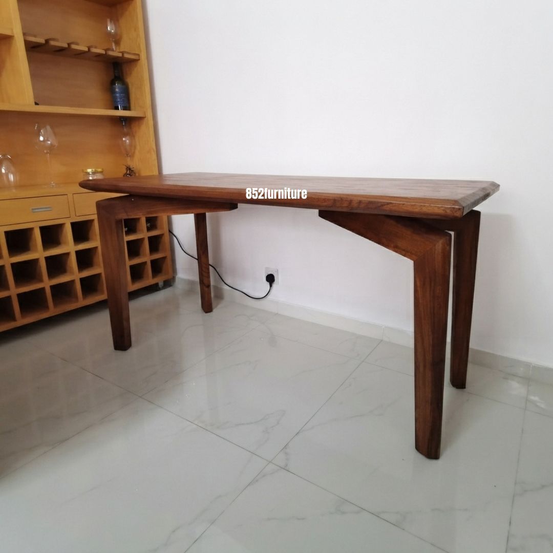 (包送貨安裝 | Delivery and Assembly Included) A336 老榆木實木餐桌 (elm dining table)