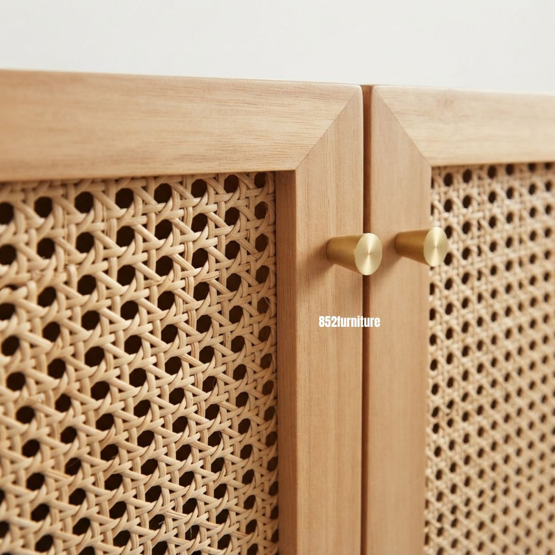 (包送貨安裝 | Delivery and Assembly Included) A357 日式藤織面餐邊櫃 (rattan dining sideboard)