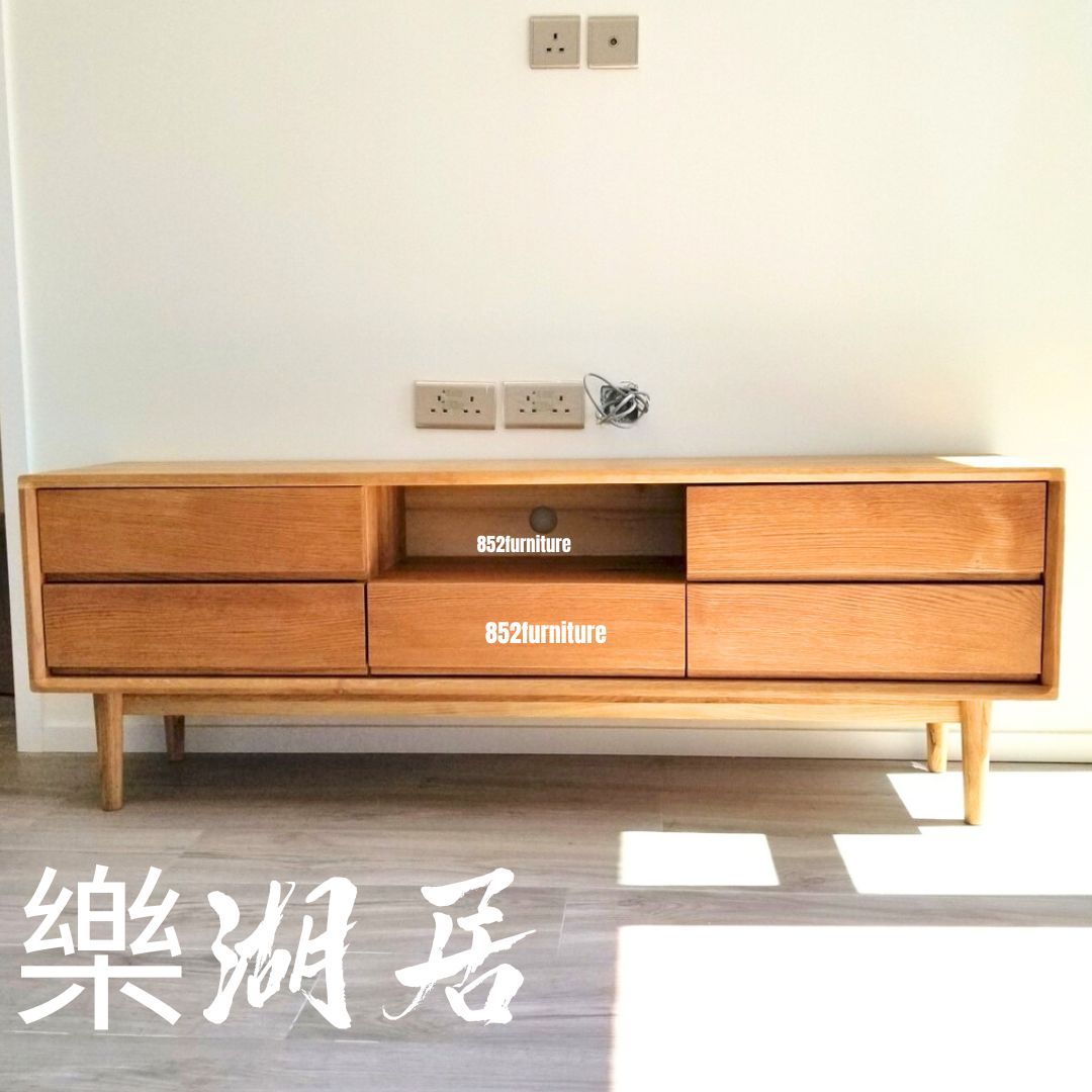 (包送貨安裝 | Delivery and Assembly Included) A345日式橡木電視櫃 (Oak tv cabinet)