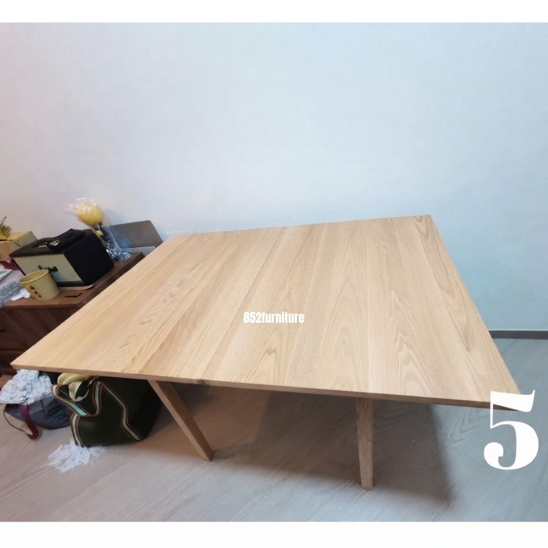 (包送貨安裝 | Delivery and Assembly Included) A343橡木申縮餐桌 (oak extendable dining table)