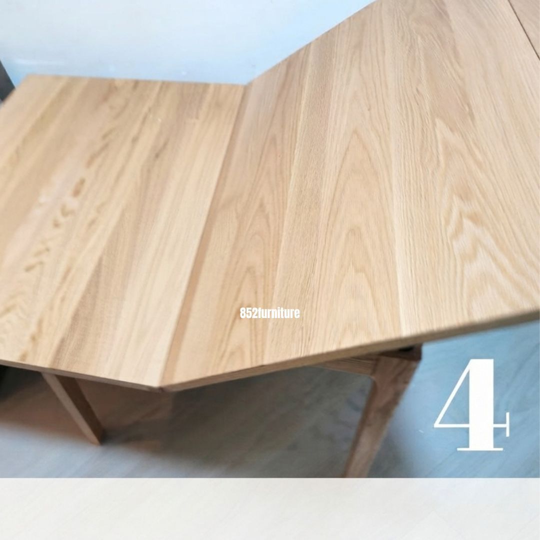 (包送貨安裝 | Delivery and Assembly Included) A343橡木申縮餐桌 (oak extendable dining table)