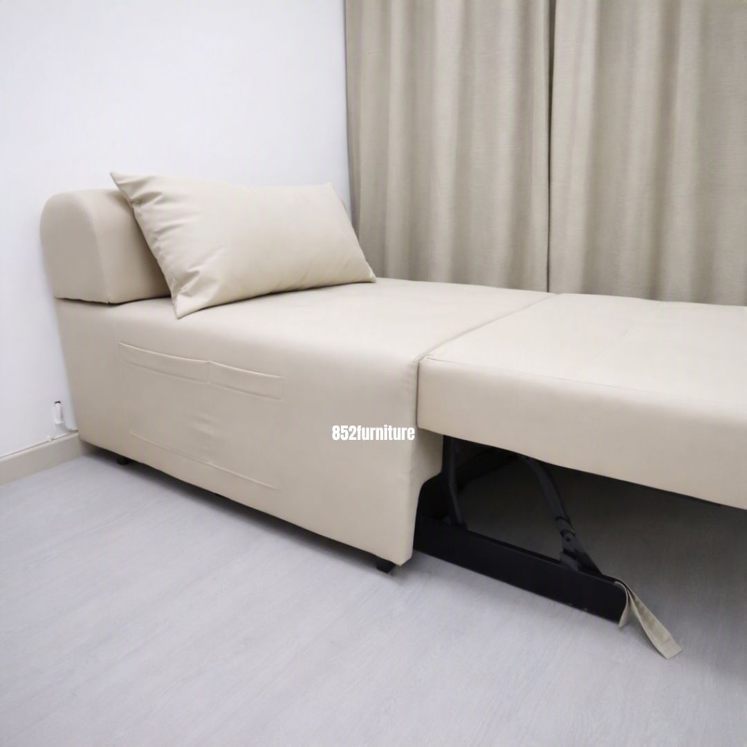 (包送貨安裝 | Delivery and Assembly Included) A378布藝梳化床 (wooden fabric sofa bed)