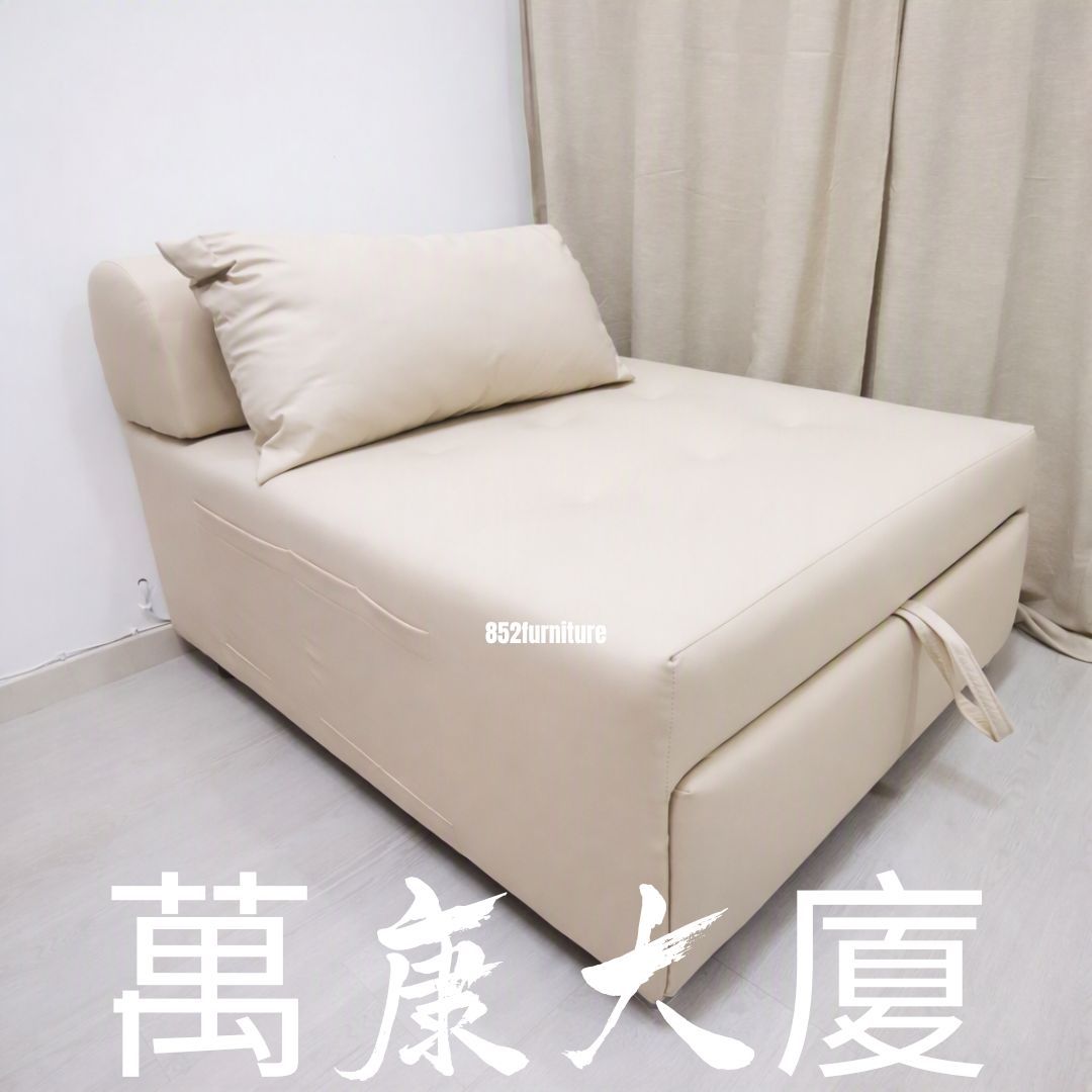(包送貨安裝 | Delivery and Assembly Included) A378布藝梳化床 (wooden fabric sofa bed)