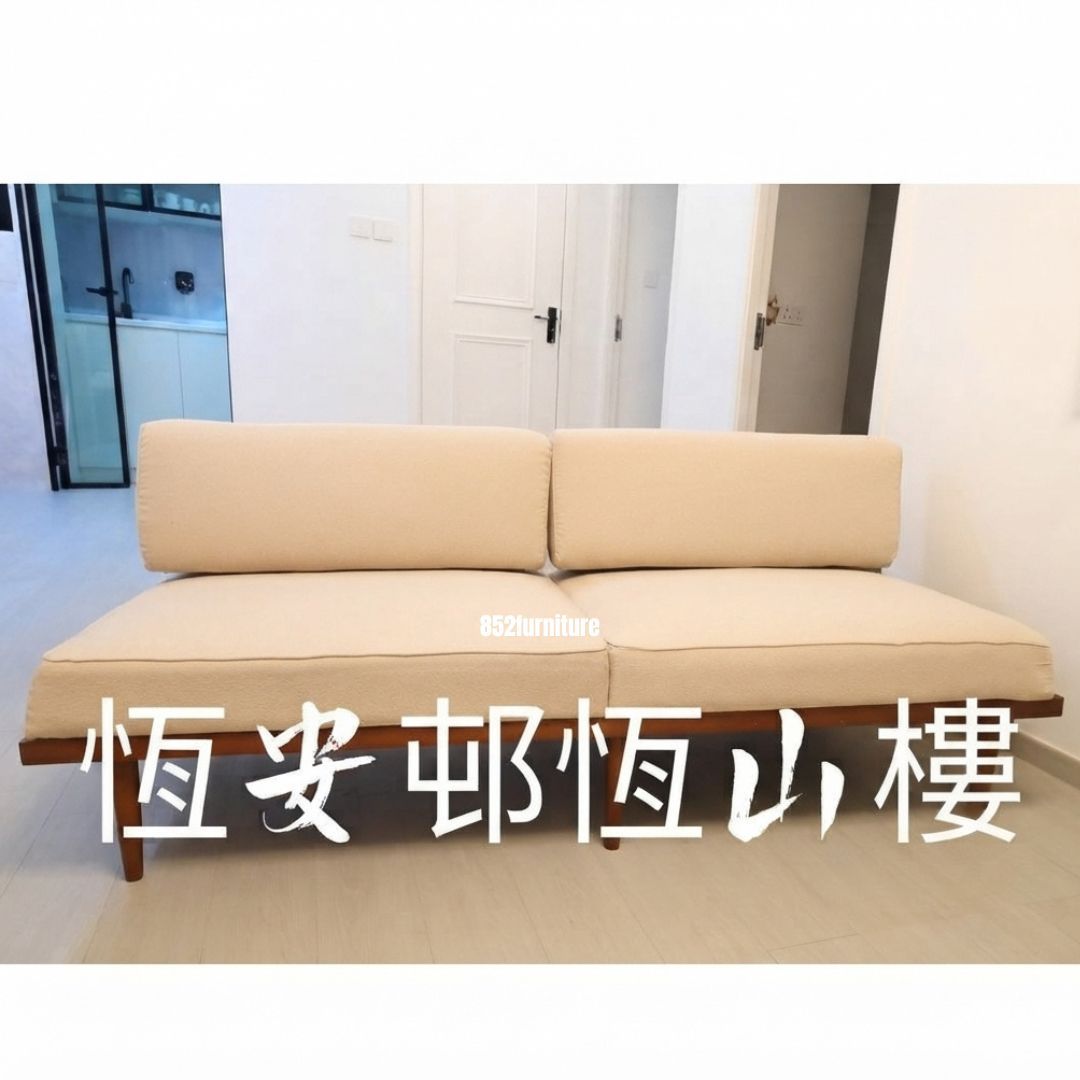 (包送貨安裝 | Delivery and Assembly Included) A387 日式布藝梳化 (solid wood sofa)