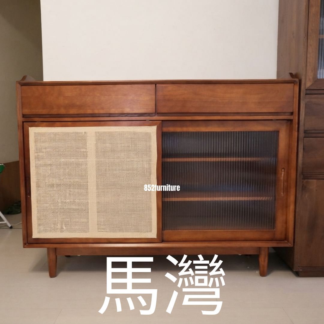 (包送貨安裝 | Delivery and Assembly Included)  A421日式實木餐邊櫃 (Japanese Style Sideboard)