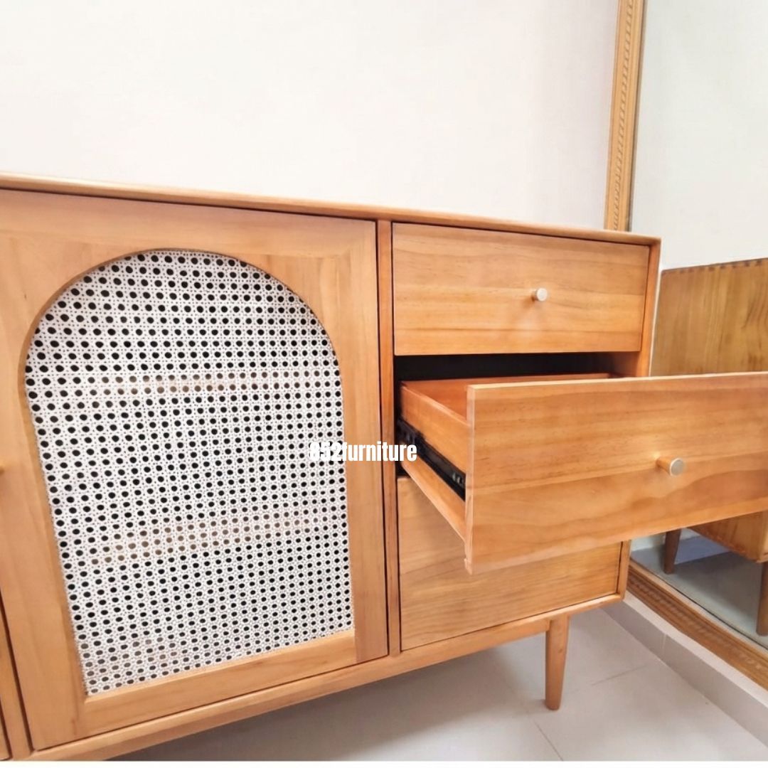 (包送貨安裝 | Delivery and Assembly Included) A430藤面飾櫃 (Rattan Decorative Sideboard)