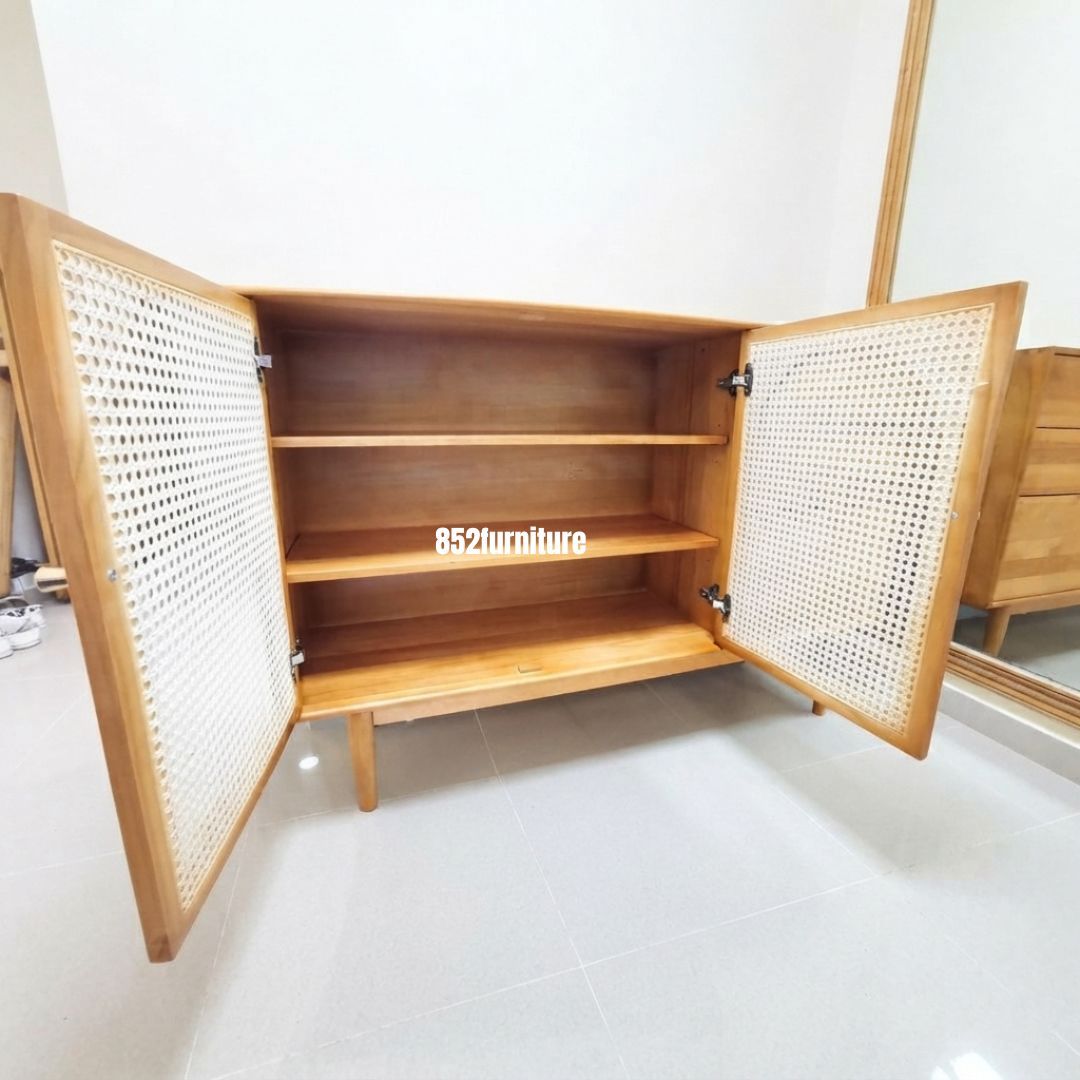 (包送貨安裝 | Delivery and Assembly Included) A430藤面飾櫃 (Rattan Decorative Sideboard)