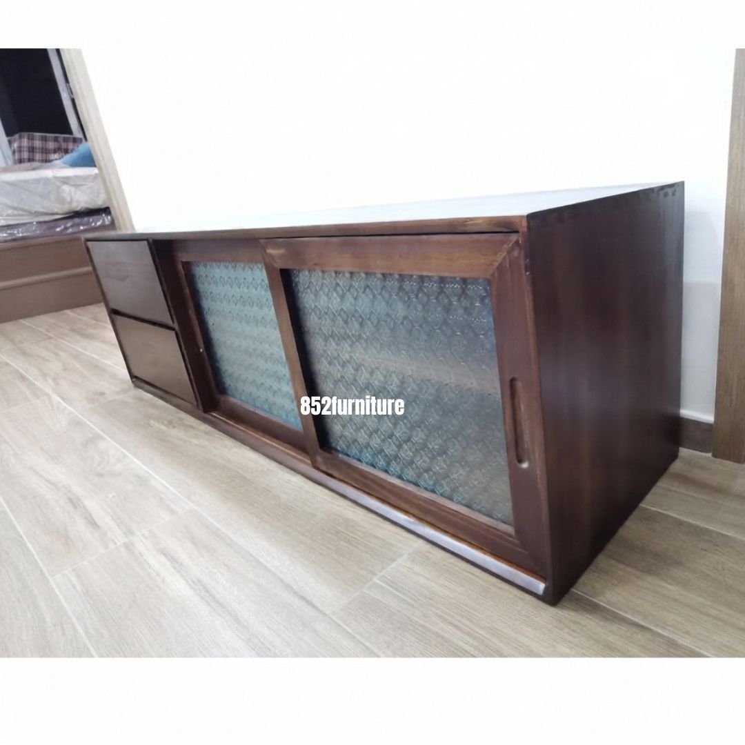 (包送貨安裝 | Delivery and Assembly Included) A544日式海棠玻璃電視櫃 (tv cabinet)