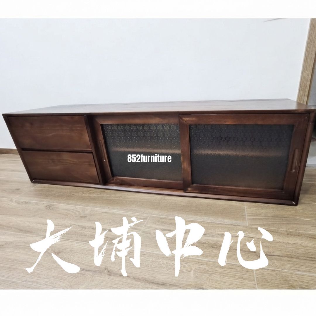 (包送貨安裝 | Delivery and Assembly Included) A544日式海棠玻璃電視櫃 (tv cabinet)