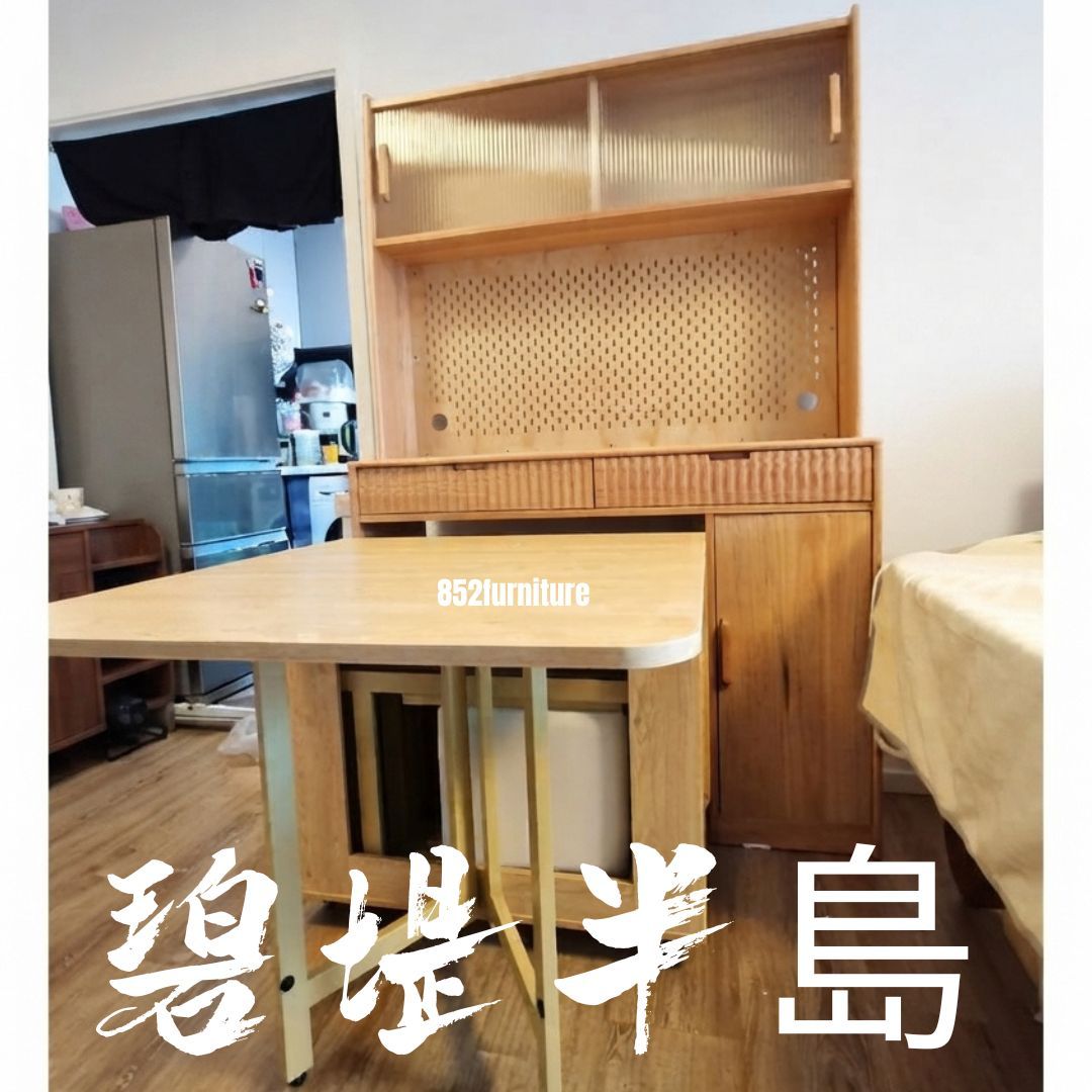 (包送貨安裝 | Delivery and Assembly Included) A555橡木長虹玻璃餐邊櫃 (Oak dining sideboard)