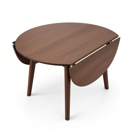 (包送貨安裝 | Delivery and Assembly Included)  A644 實木圓形變形餐枱  (Wooded Round Drop-Leaf Dining Table )