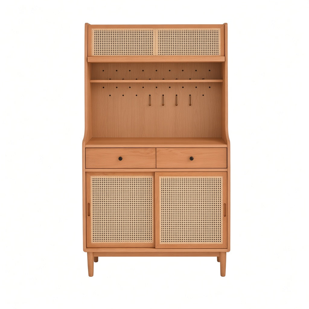 (包送貨安裝 | Delivery and Assembly Included)  A019藤織面餐邊櫃 (Rattan Dining sideboard)