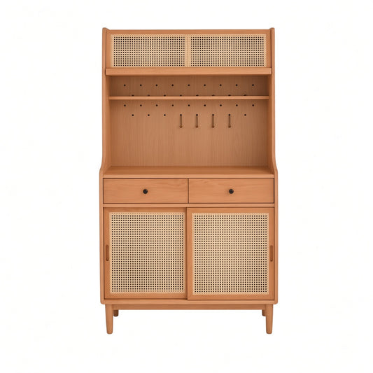 (包送貨安裝 | Delivery and Assembly Included)  A019藤織面餐邊櫃 (Rattan Dining sideboard)
