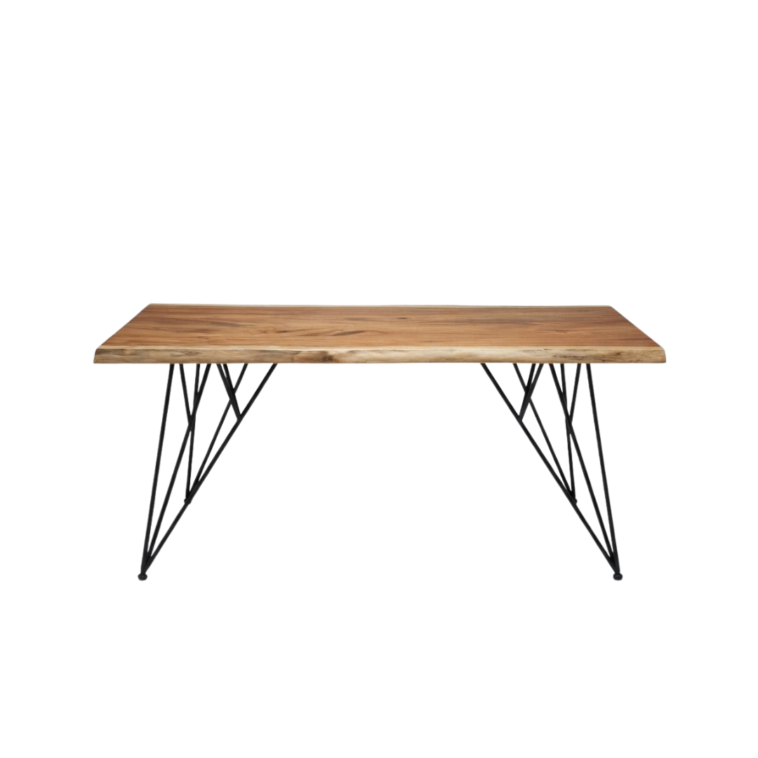 (包送貨安裝 | Delivery and Assembly Included)  A141不規則原木實木餐桌 (dining table)