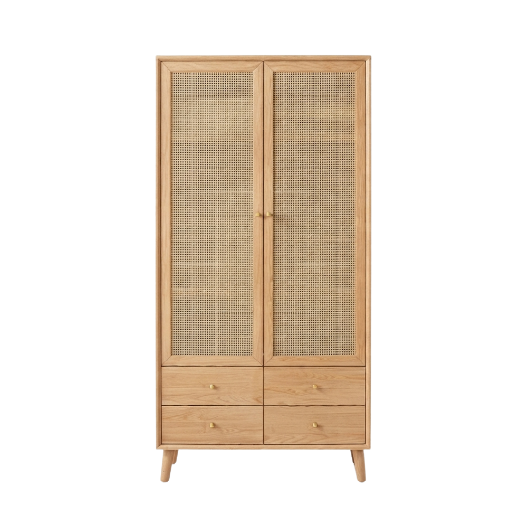 (包送貨安裝 | Delivery and Assembly Included) A258 藤面衣櫃 (Rattan Wardrobe)