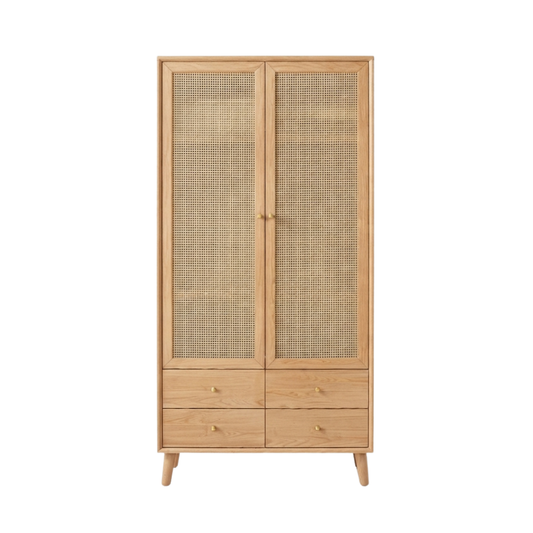 (包送貨安裝 | Delivery and Assembly Included) A258 藤面衣櫃 (Rattan Wardrobe)