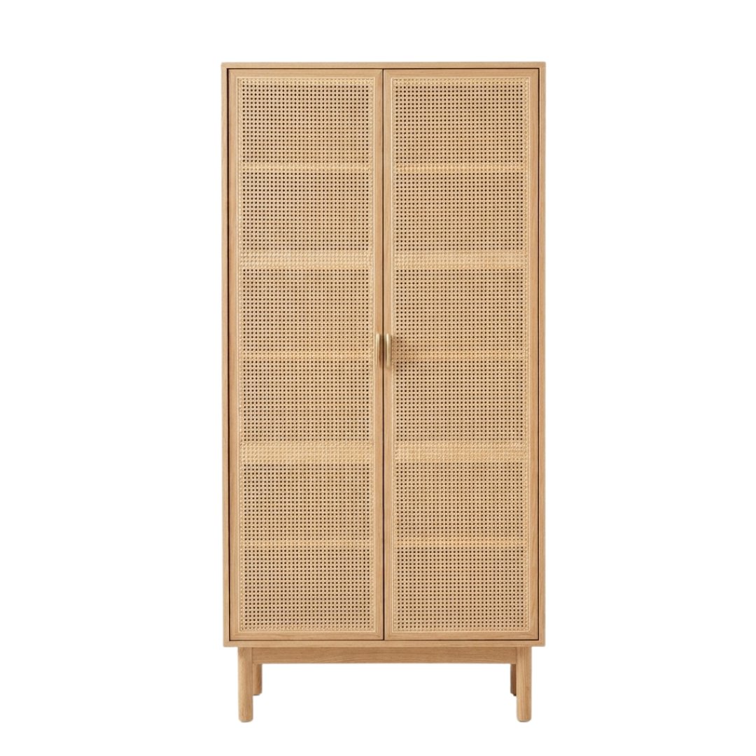 (包送貨安裝 | Delivery and Assembly Included) A259 藤面衣櫃 (Rattan Wardrobe)