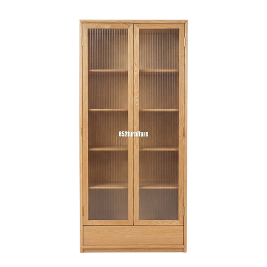 (包送貨安裝 | Delivery and Assembly Included) A294 長虹玻璃書櫃 (Reeded glass bookshelf)