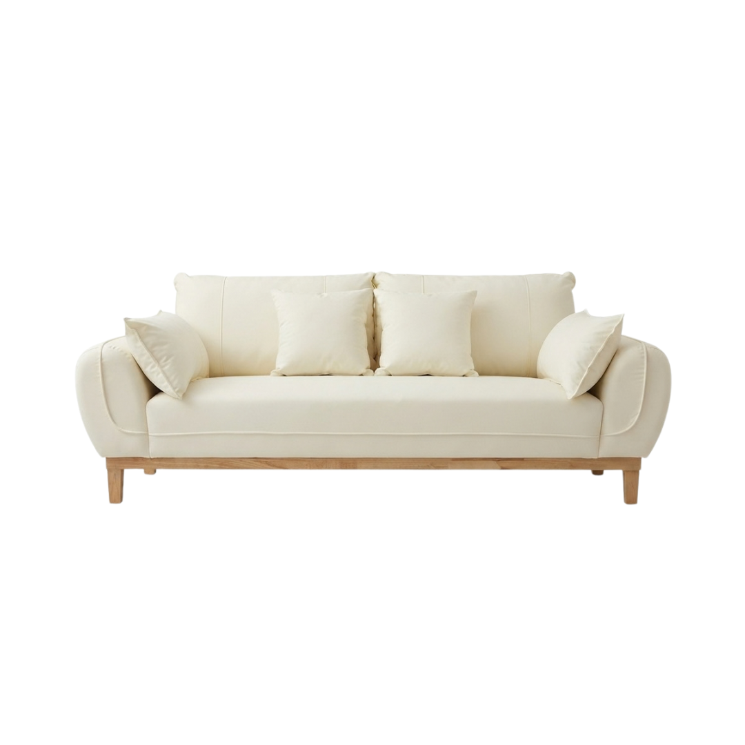 (包送貨安裝 | Delivery and Assembly Included)  A323木制布梳化(wooden fabric sofa)