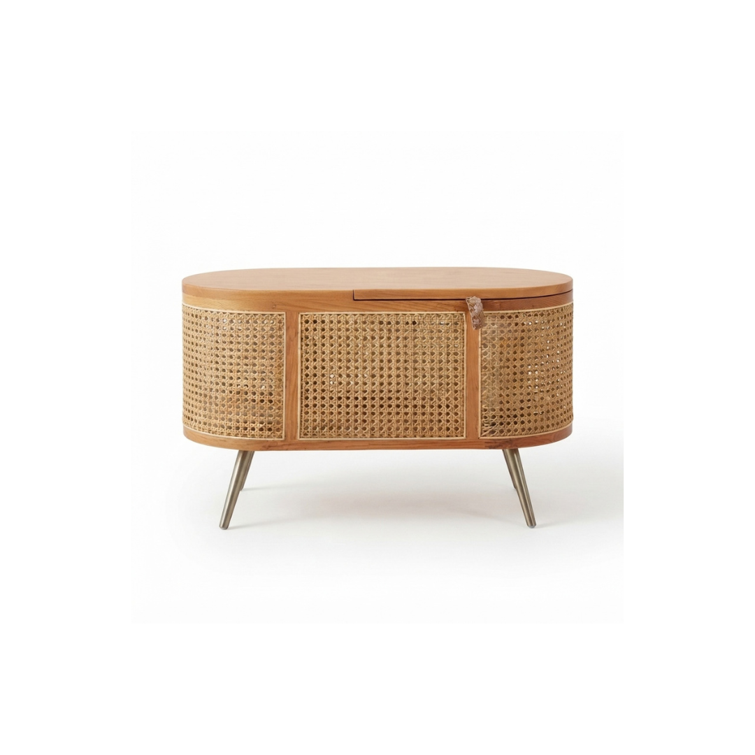 (包送貨安裝 | Delivery and Assembly Included) A362 日式藤織面茶几 (rattan coffee table)