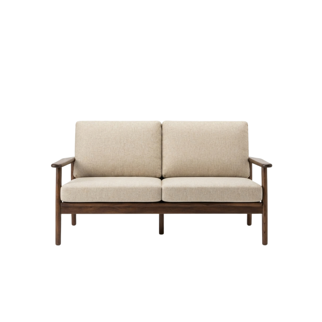 (包送貨安裝 | Delivery and Assembly Included) A410日式木制布梳化 (Fabric Sofa)