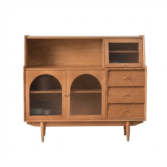 (包送貨安裝 | Delivery and Assembly Included) A435長虹玻璃餐櫃 (Reeded glass sideboard)