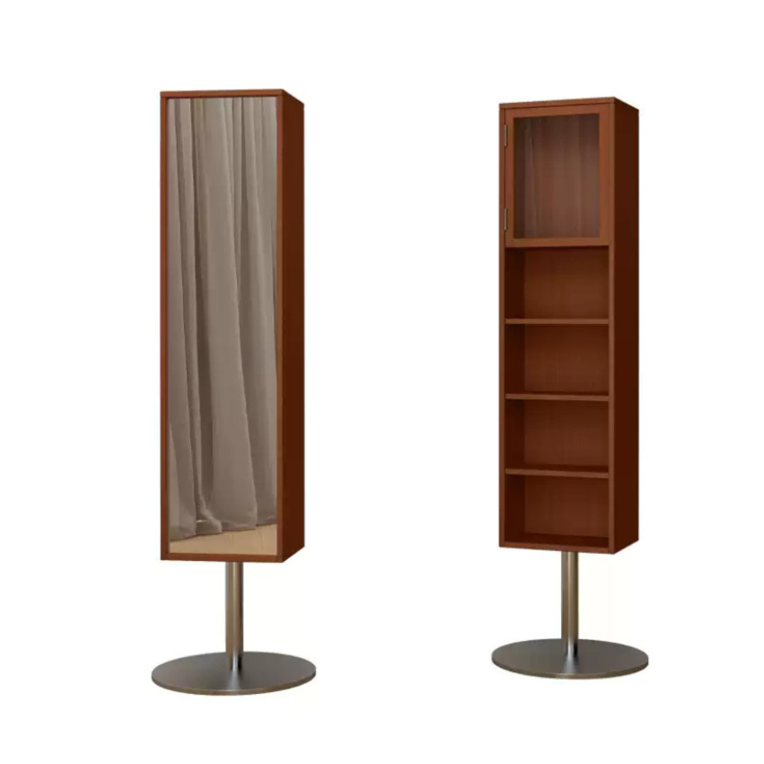 (包送貨安裝 | Delivery and Assembly Included) A468木制旋轉全身鏡 (wooden rotating full-length mirror)