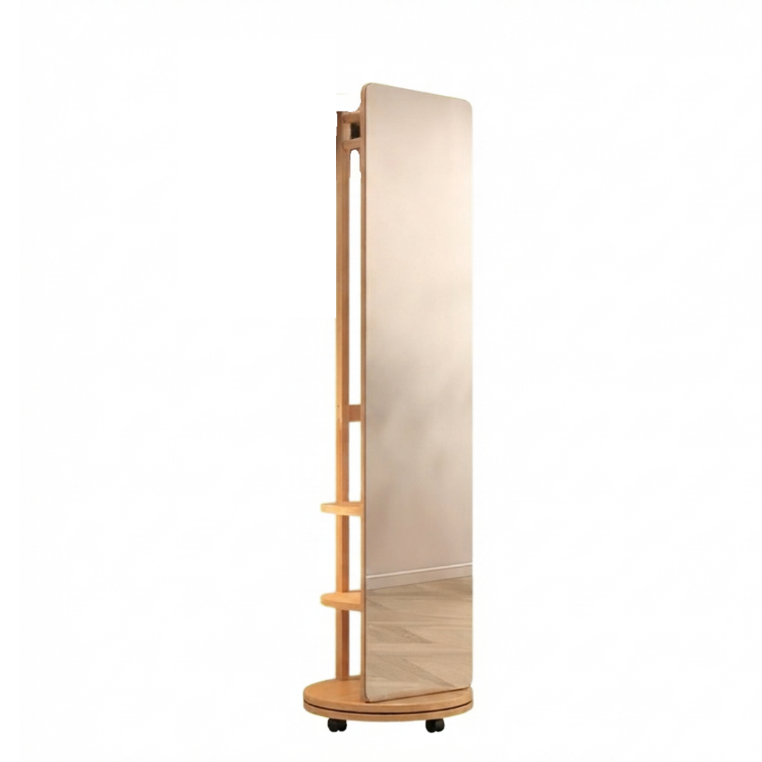 (包送貨安裝 | Delivery and Assembly Included) A469 實木旋轉全身鏡 (wooded rotating full-length mirror)