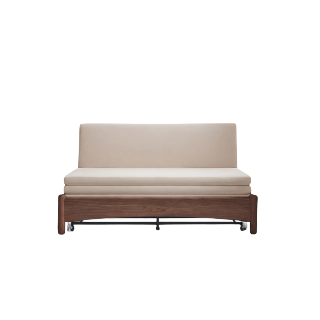 (包送貨安裝 | Delivery and Assembly Included)  A496日式布藝梳化床 (wooden fabric sofa bed)