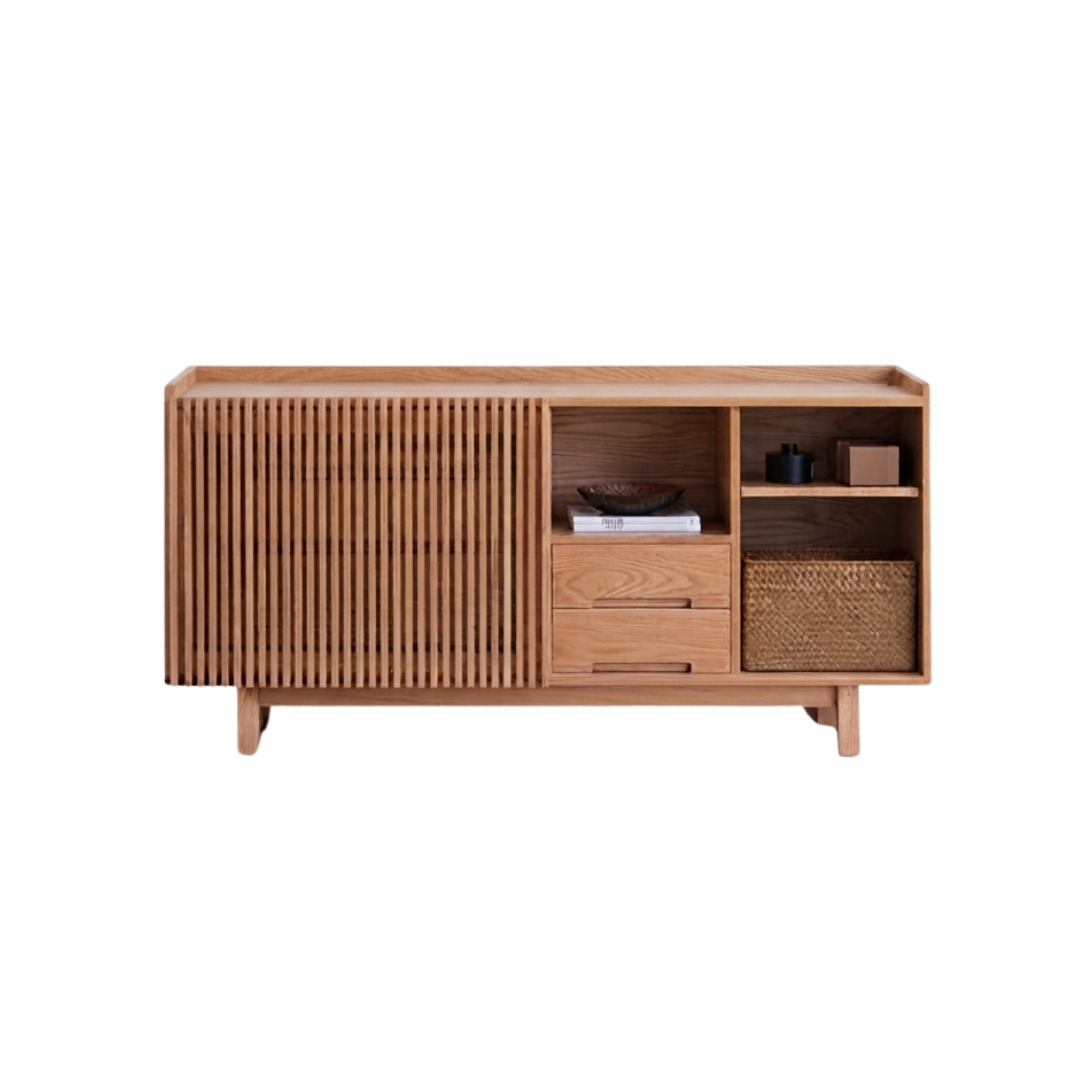 (包送貨安裝 | Delivery and Assembly Included) A515日式實木餐邊櫃 (wooden dining sideboard)