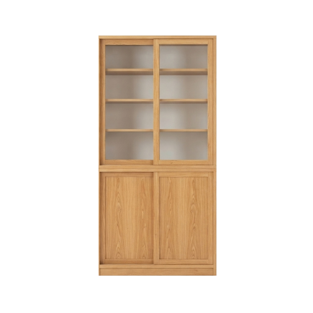 (包送貨安裝 | Delivery and Assembly Included) A536日式玻璃書櫃 (Wooden bookshelf)