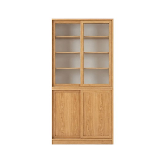 (包送貨安裝 | Delivery and Assembly Included) A536日式玻璃書櫃 (Wooden bookshelf)