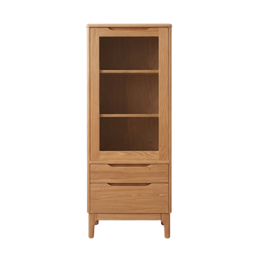 (包送貨安裝 | Delivery and Assembly Included) A554橡木展示櫃 (Wooden display cabinet)