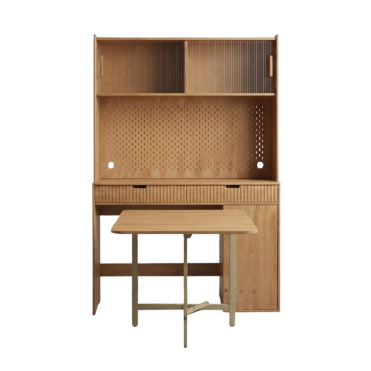 (包送貨安裝 | Delivery and Assembly Included) A555橡木長虹玻璃餐邊櫃 (Oak dining sideboard)