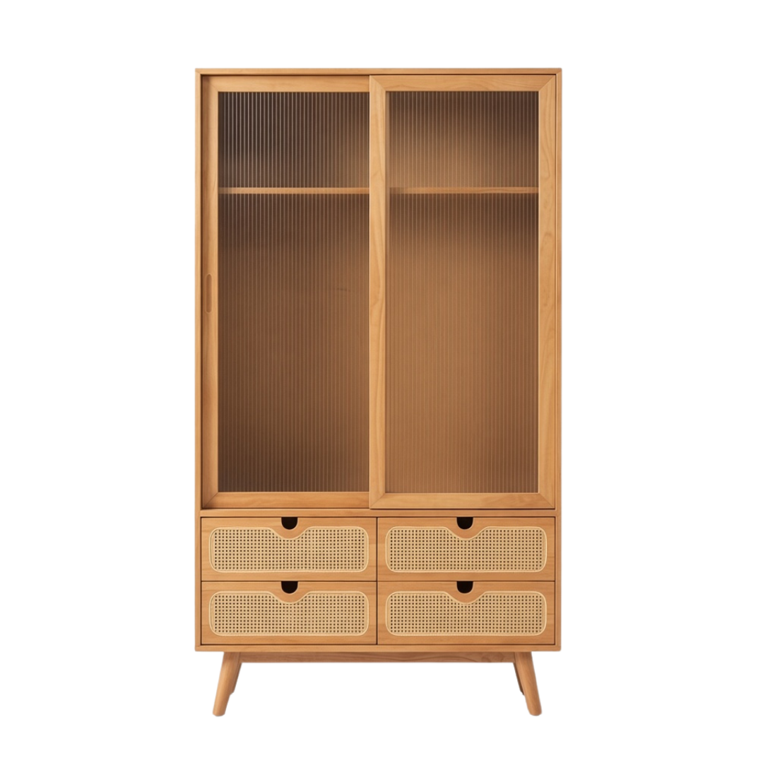 (包送貨安裝 | Delivery and Assembly Included) A582 長虹玻璃衣櫃 (Reeded Glass Wardrobe)