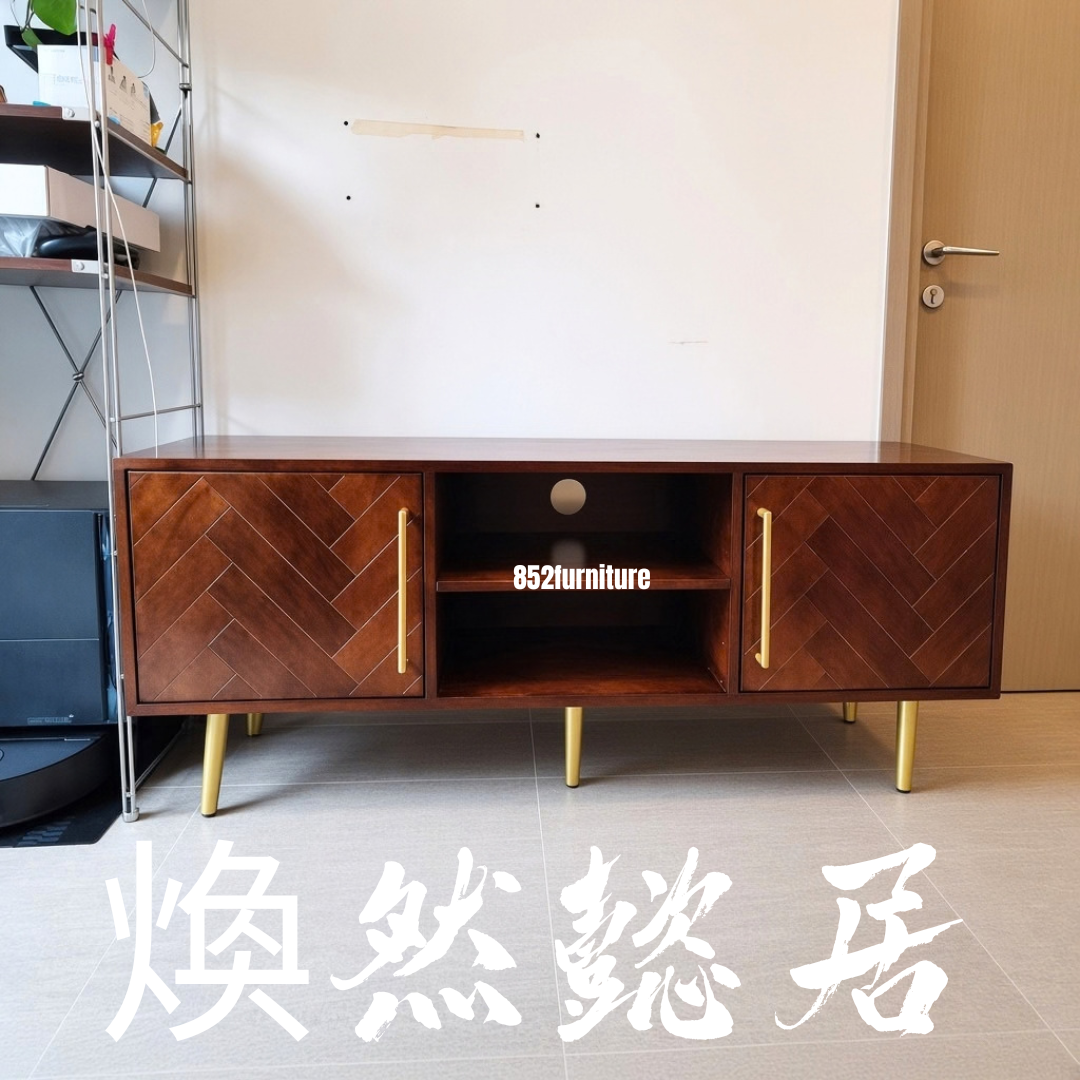 (包送貨安裝 | Delivery and Assembly Included)  A017中古風電視櫃 (Retro Tv Cabinet)