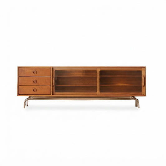 (包送貨安裝 | Delivery and Assembly Included)  A216金屬腳電視櫃 (solid wood tv cabinet)