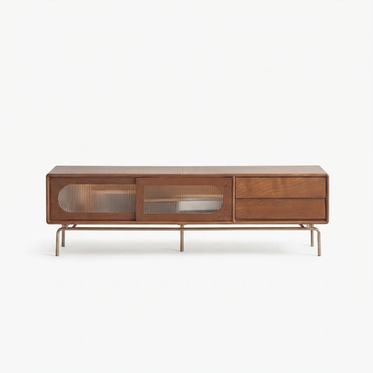 (包送貨安裝 | Delivery and Assembly Included)   A174日式玻璃電視櫃 (Wooden tv cabinet)
