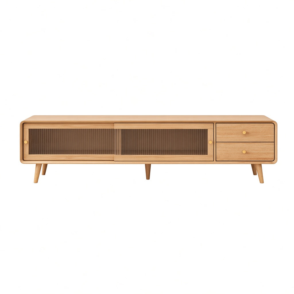 (包送貨安裝 | Delivery and Assembly Included)  A514 日式玻璃電視櫃 (tv cabinet)